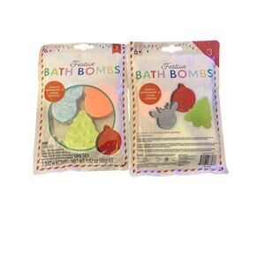 Festive Bath Bombs - Vanilla, Peppermint, Cedar Scented 2 packages